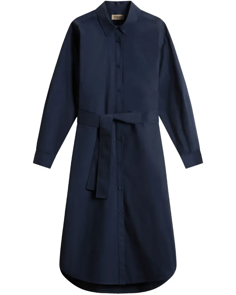 Woolrich Hemdkleid mit Gürtel - Blau Blau