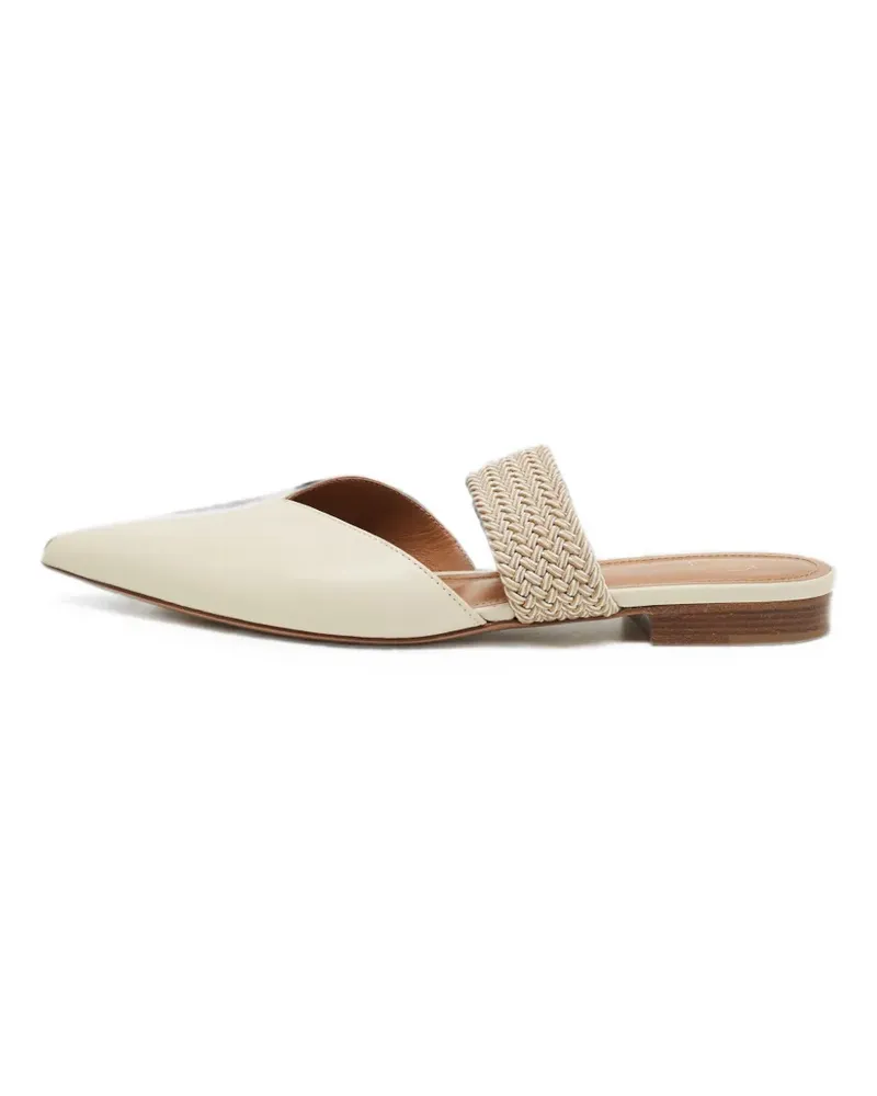 Malone Souliers Maisie rope detailing flat mules - Nude Nude