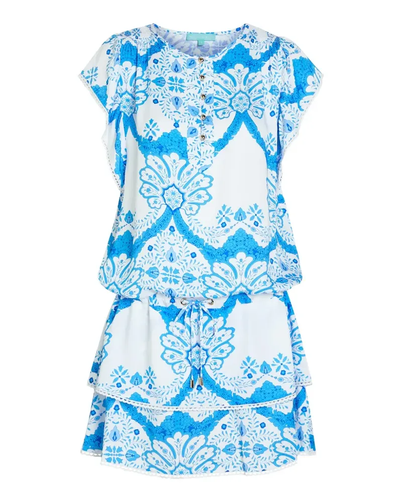 Melissa Odabash tiered floral print beach dress - Weiß Weiß