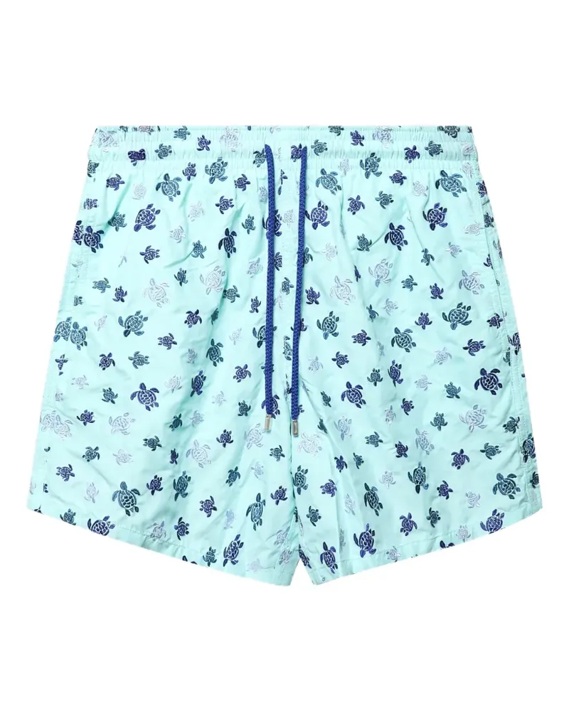 Vilebrequin Mistral Badeshorts mit Schildkrötenprint - Blau Blau