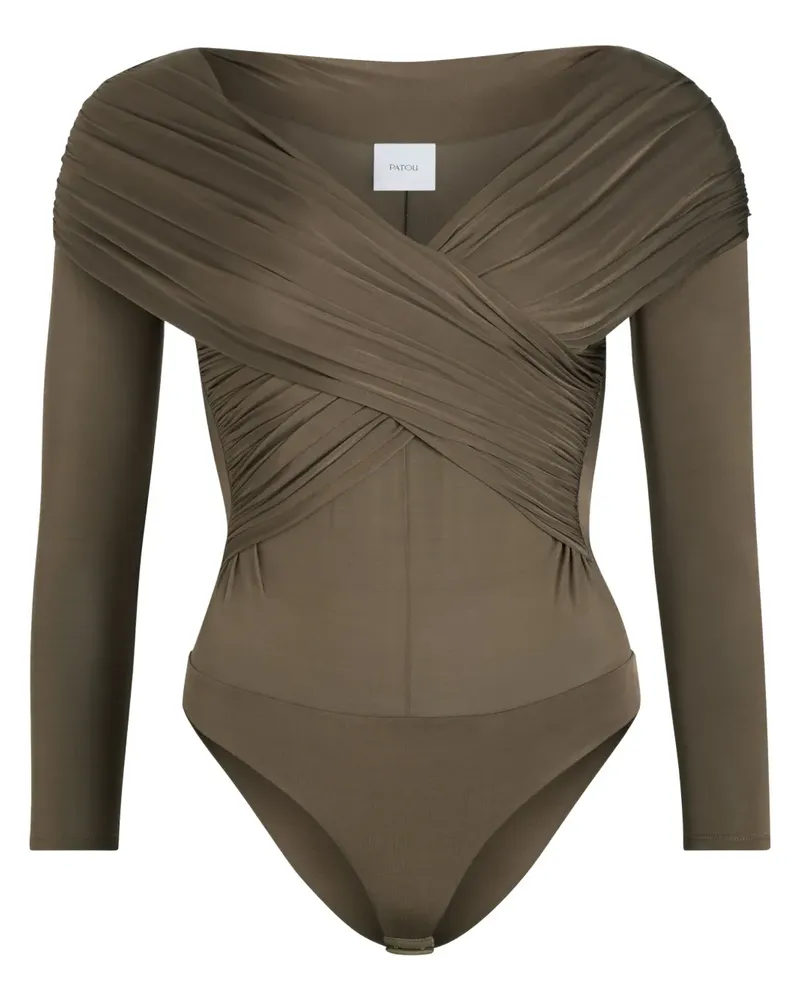 Patou Gewickelter Body - Braun Braun