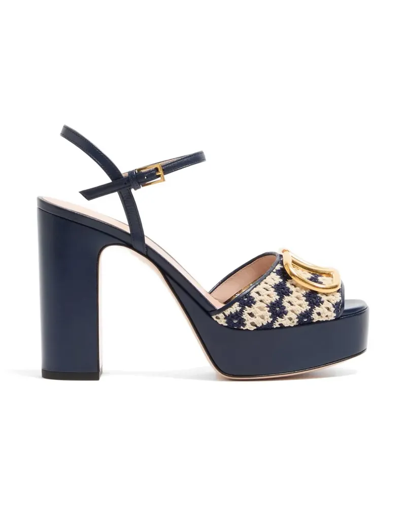 Valentino Garavani VLogo Signature Plateau-Sandalen - Blau Blau