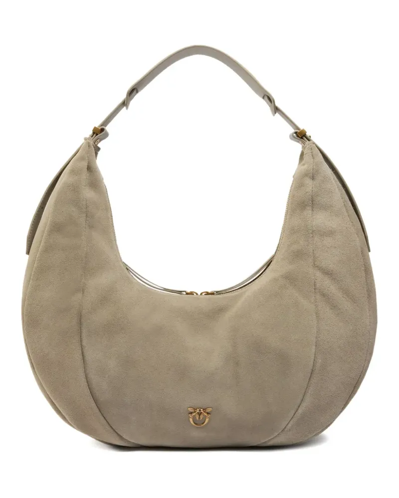 Pinko Große Schultertasche aus Wildleder - Nude Nude