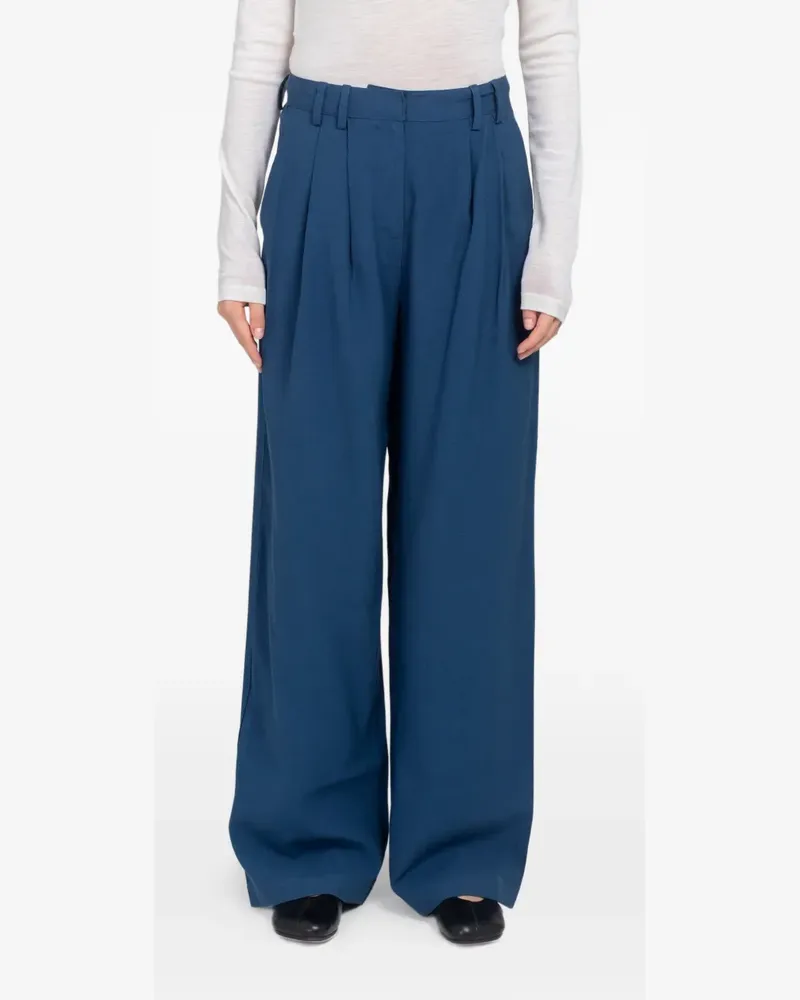 Minimum Lunay pleated wide-leg trousers - Blau Blau