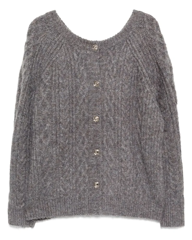 Tout a Coup Cardigan mit Zopfmuster - Grau Grau