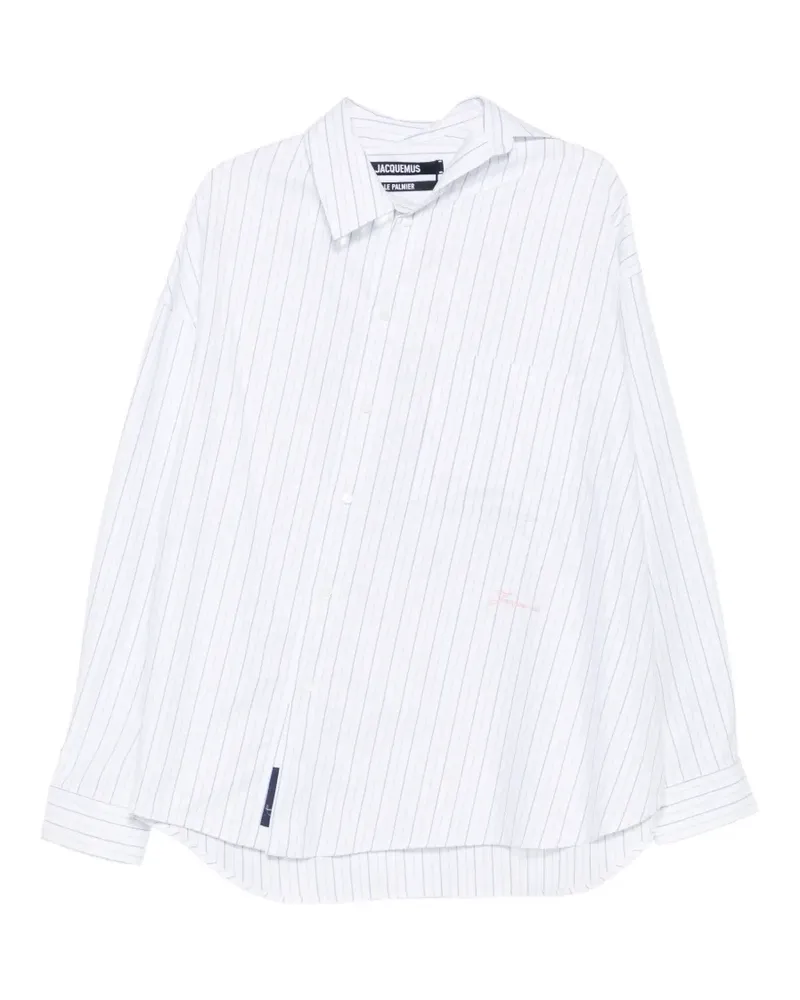 Jacquemus Gestreiftes Cuadro Hemd - Weiß Weiß