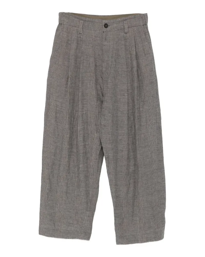 Ziggy Chen Hose mit Karomuster - Grau Grau