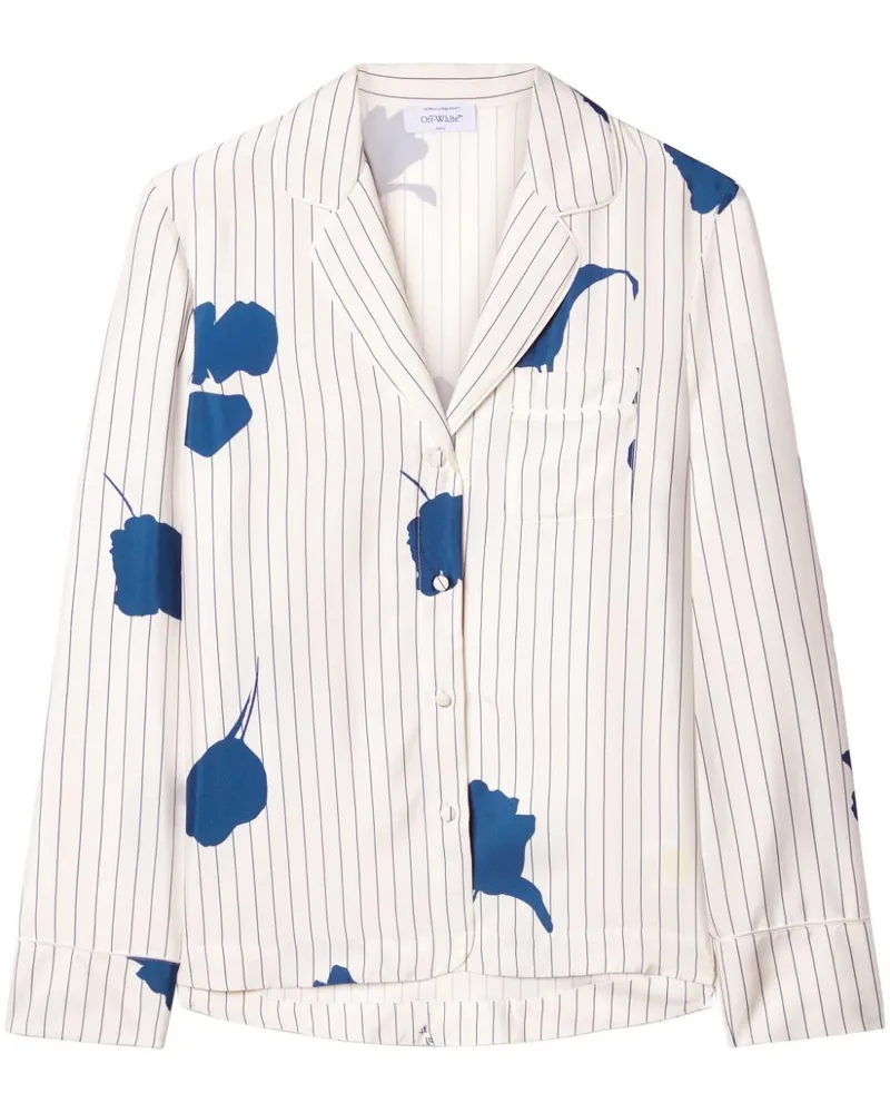 OFF-WHITE Gestreiftes Pyjama-Oberteil - Weiß Weiß