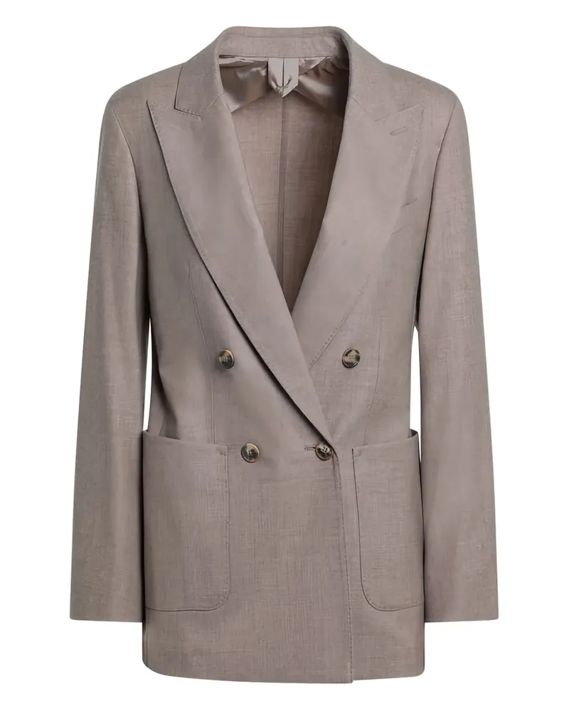 Max Mara Doppelreihiges Sakko - Braun Braun