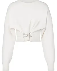 Moschino Cropped-Sweatshirt Weiß