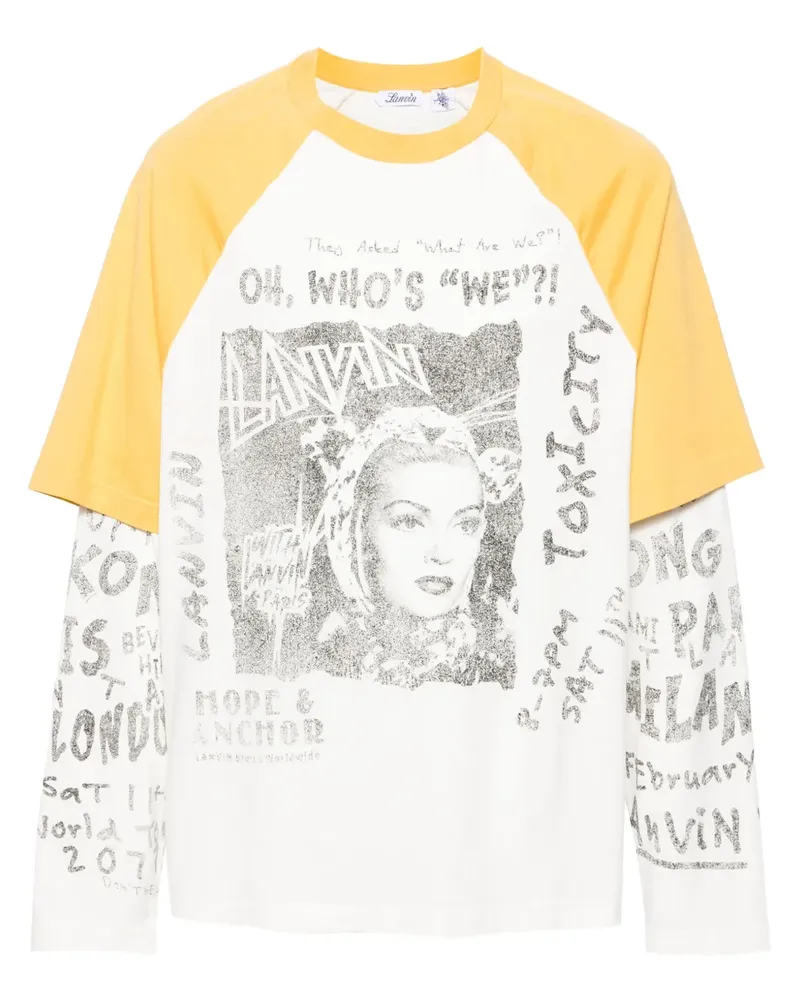 Lanvin x Future T-Shirt im Layering-Look - Weiß Weiß