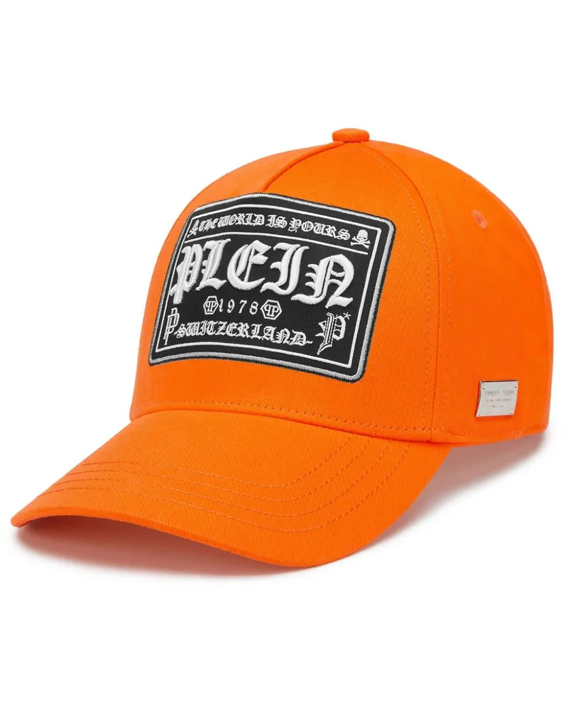 Philipp Plein Baseballkappe mit Logo-Stickerei - Orange Orange
