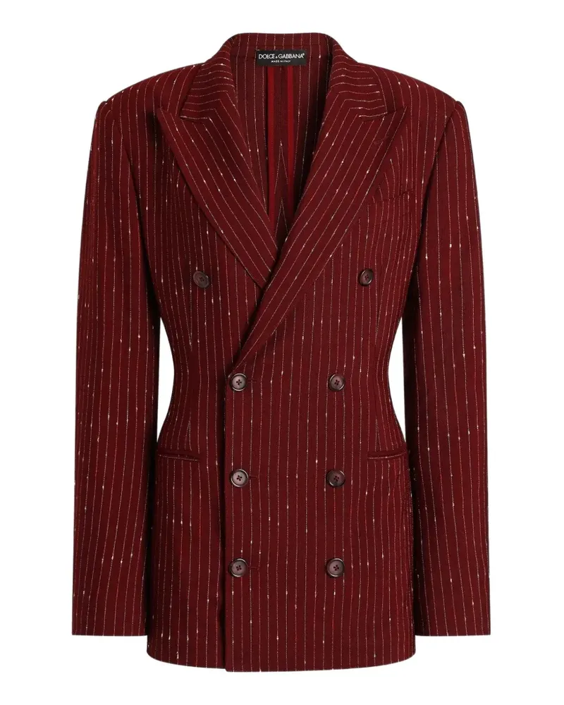 Dolce & Gabbana Doppelreihiges Sakko mit Streifen - Rot Rot