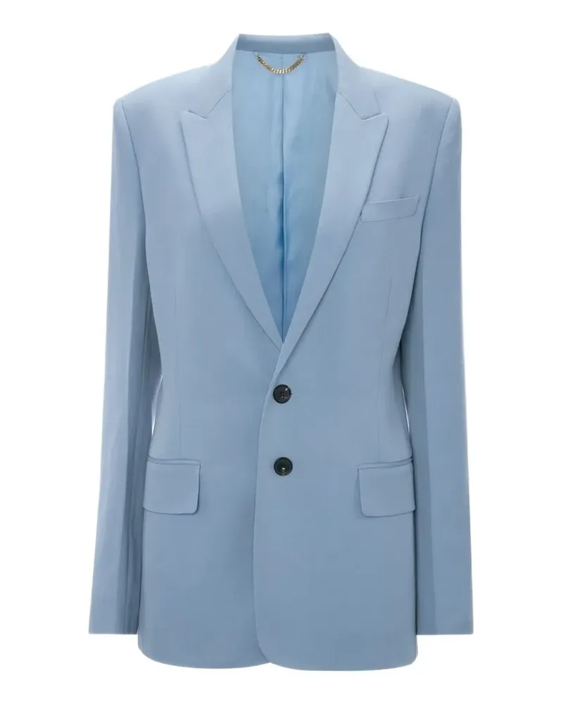 Victoria Beckham peak-lapel single-breasted jacket - Blau Blau