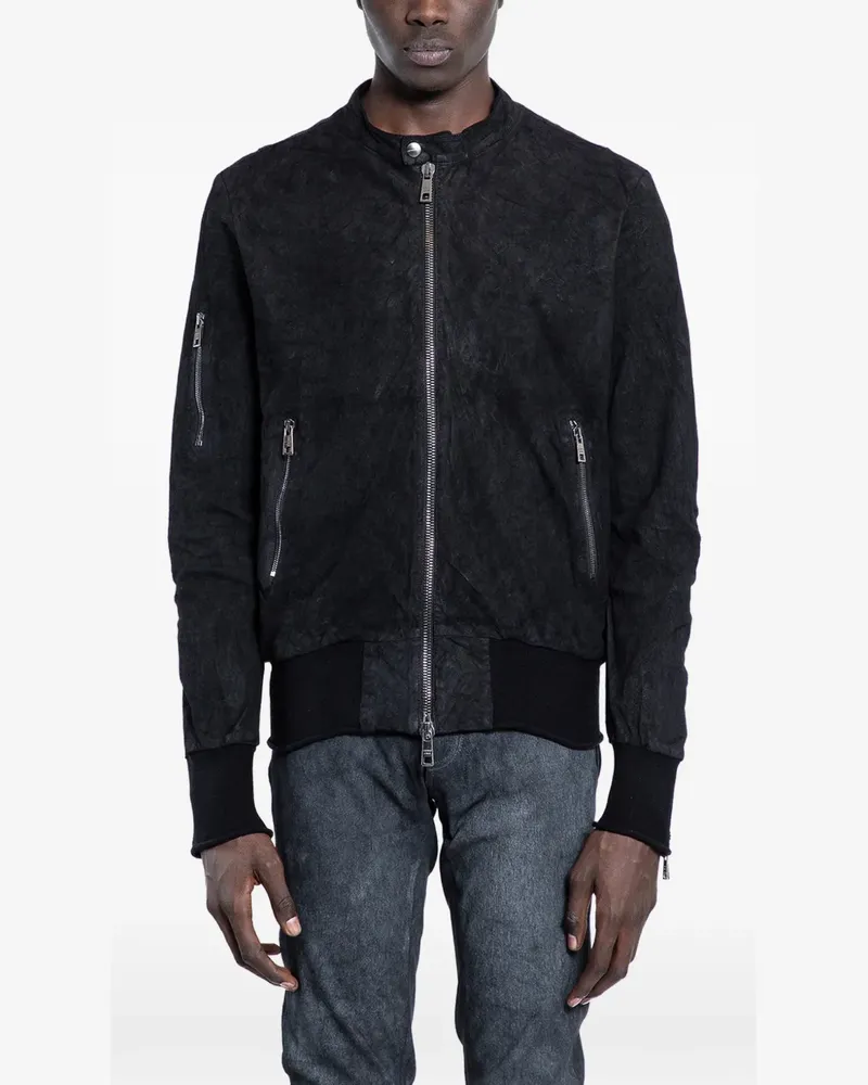 Giorgio Brato zipped biker jacket - Schwarz Schwarz