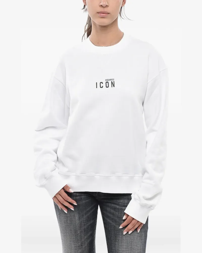 Dsquared2 Icon logo-print cotton sweatshirt - Weiß Weiß