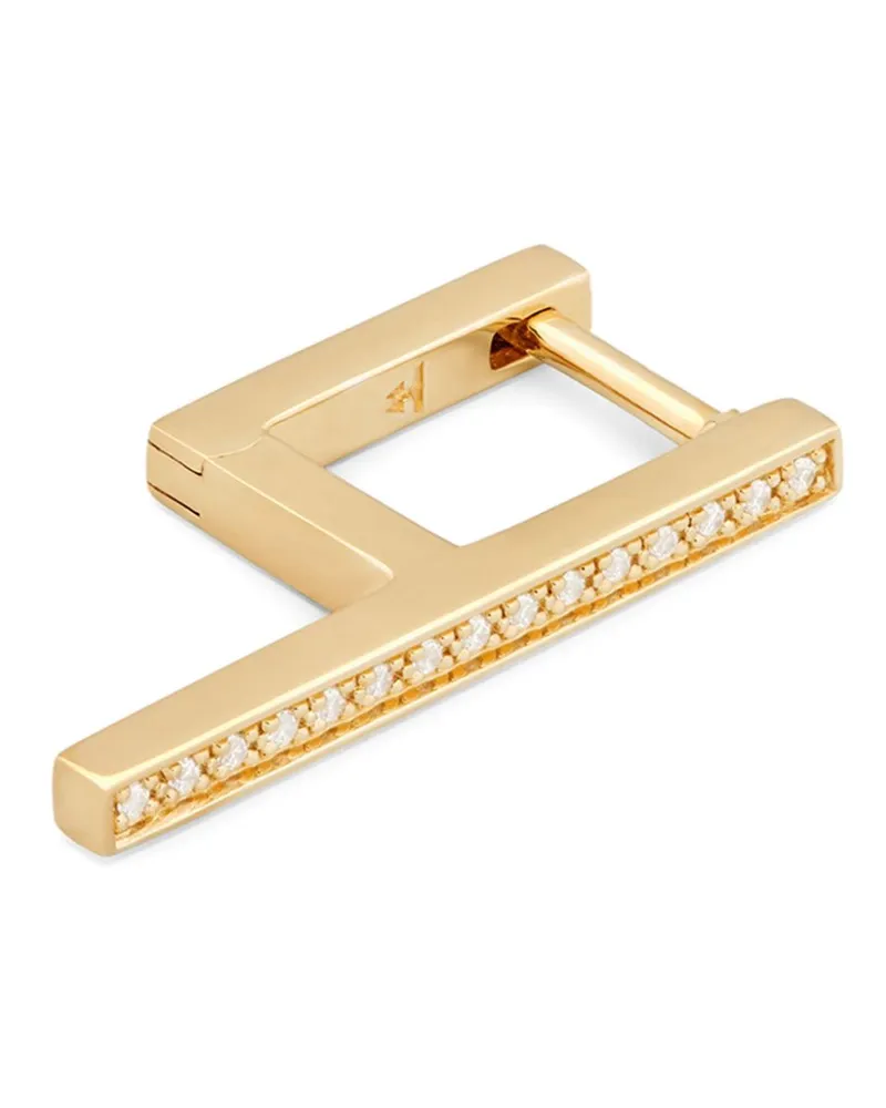 Tom Wood 9kt Sleek Gelbgoldohrring mit Diamanten