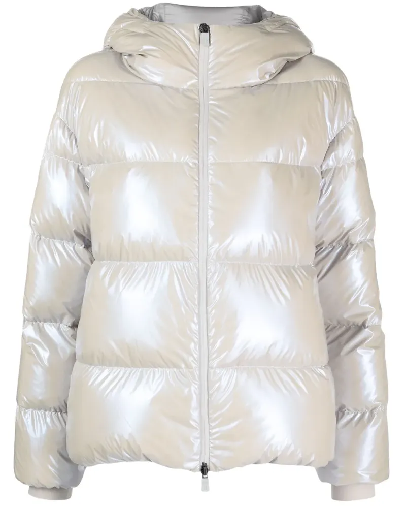 Herno Gefütterte Kapuzenjacke - Grau Grau
