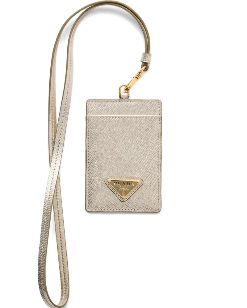 Prada Ausweisetui mit Triangel-Logo - Nude Nude