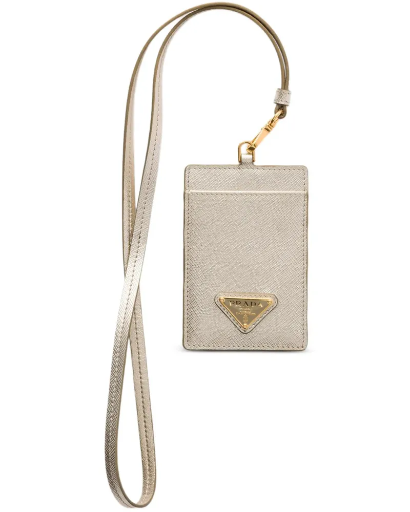 Prada Ausweisetui mit Triangel-Logo - Nude Nude
