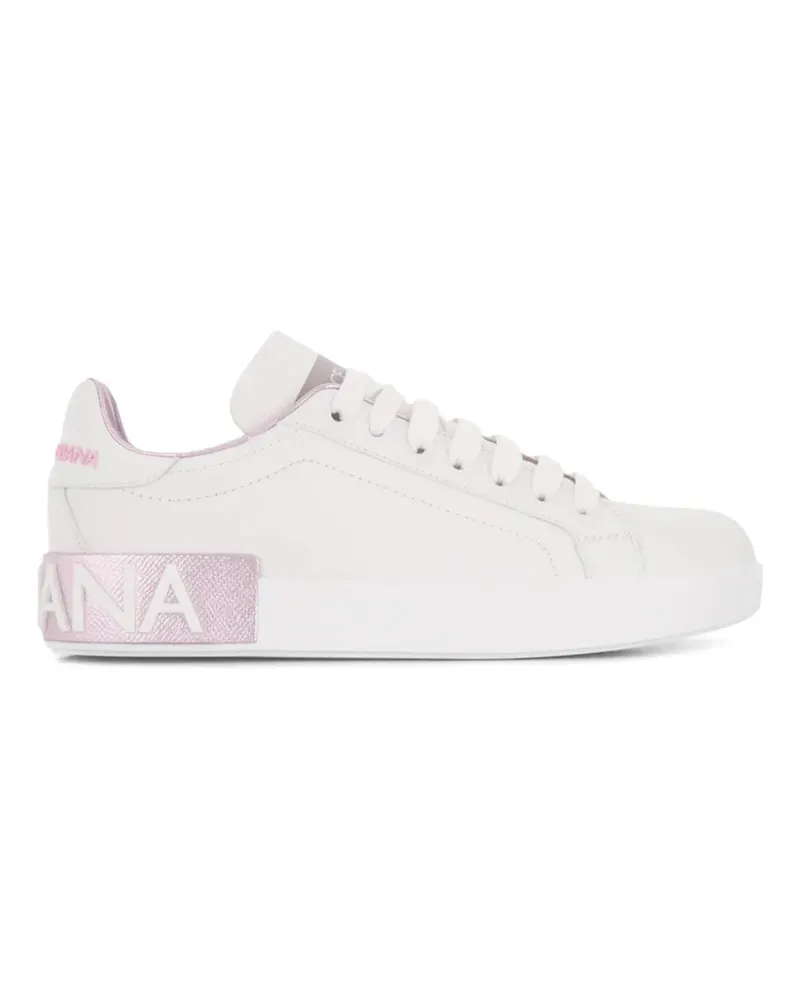 Dolce & Gabbana calfskin nappa Portofino sneakers - Weiß Weiß