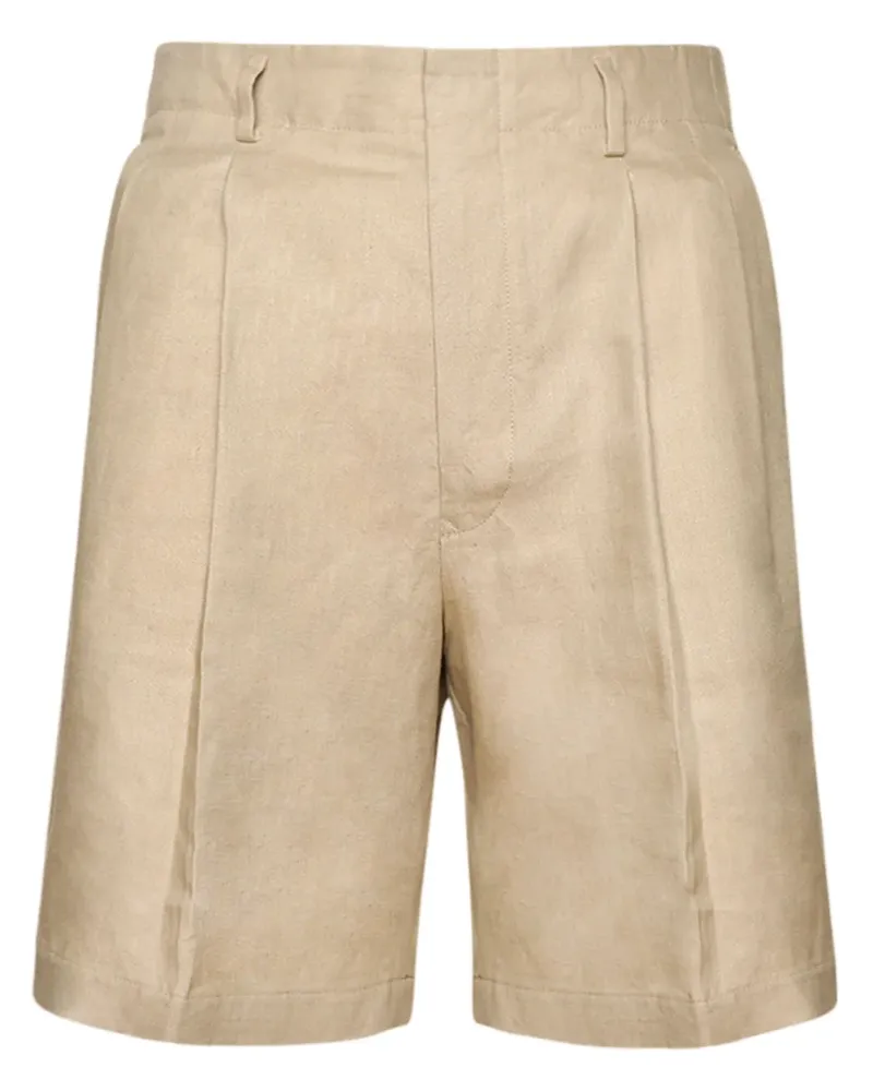 Loro Piana Bermudas aus Leinen - Nude Nude