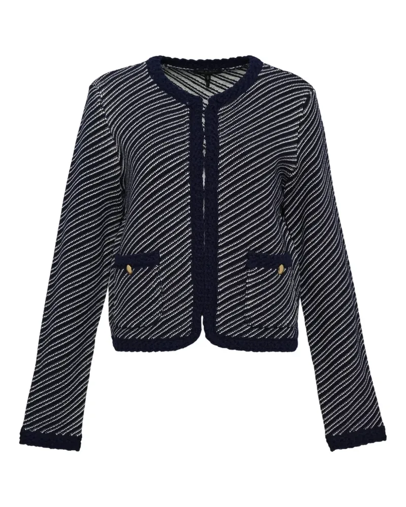 Rag & Bone Claire diagonal-stripe cardigan - Blau Blau