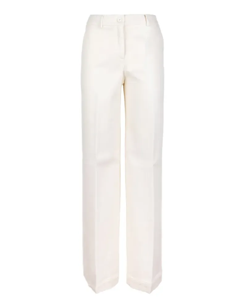 VIA MASINI 80 pressed-crease jeans - Weiß Weiß