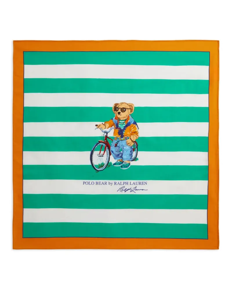 Ralph Lauren striped square scarf - Grün Grün