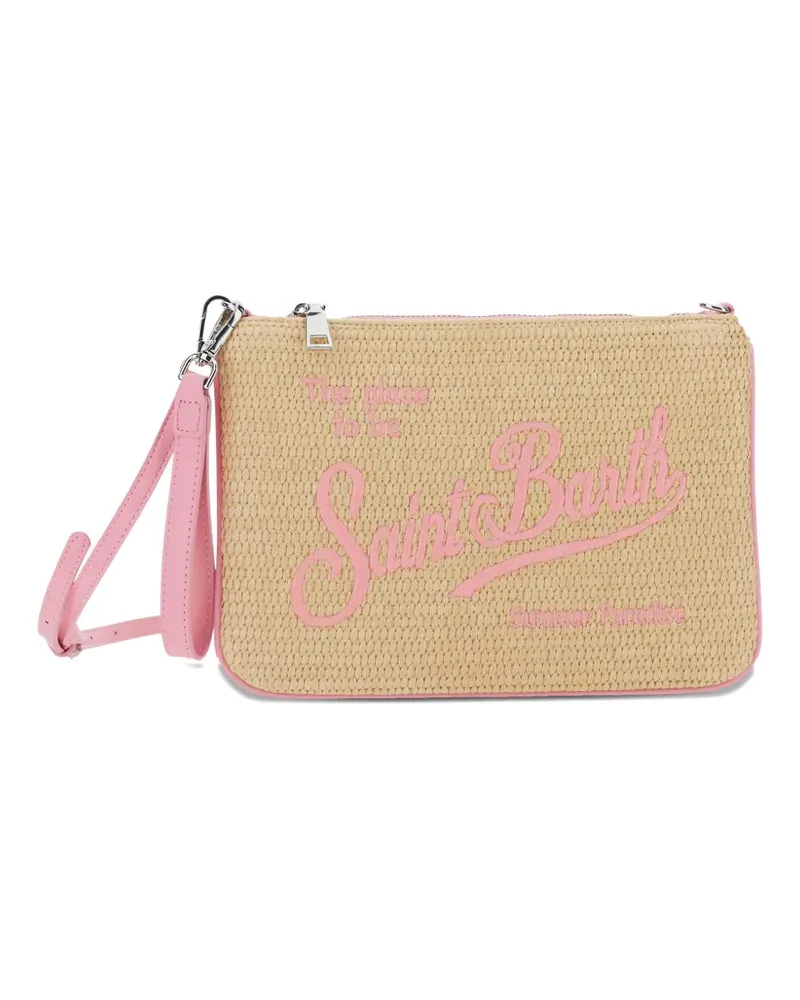 MC2 Saint Barth Clutch mit Logo-Stickerei - Nude Nude