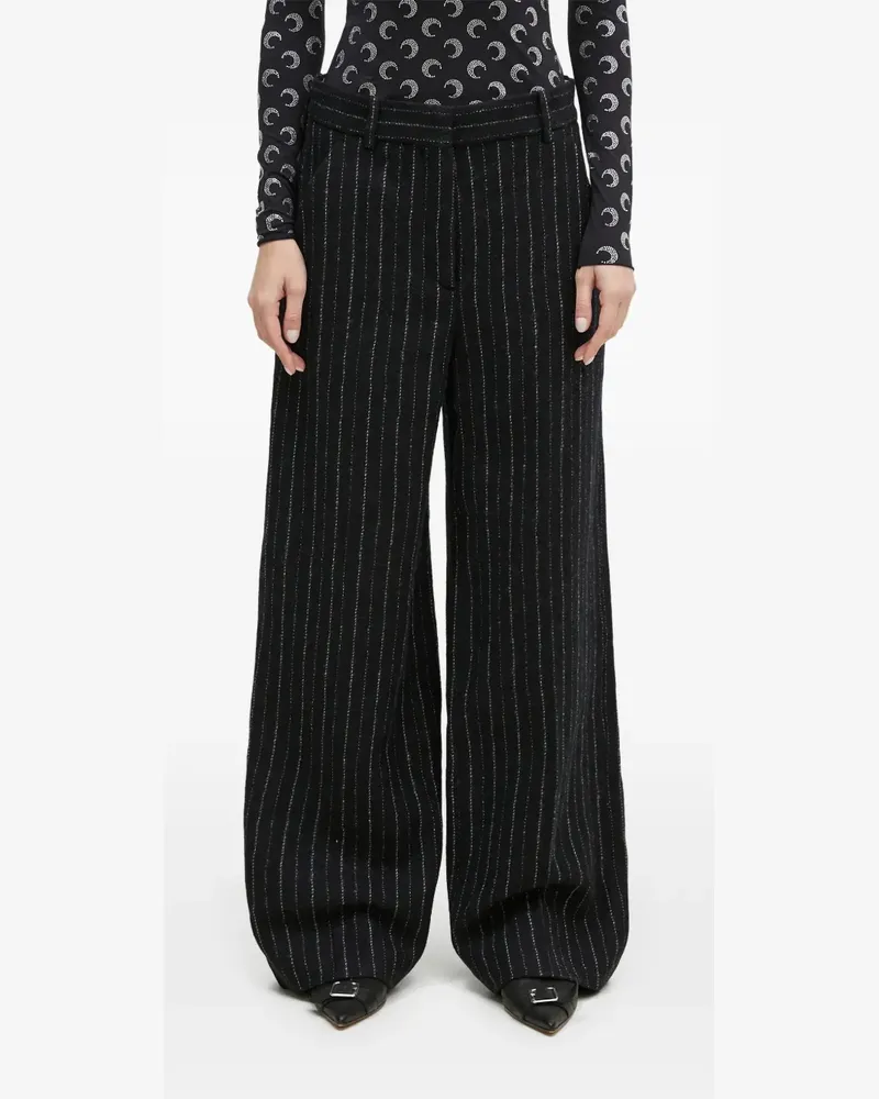 Kenzo Palazzohose mit Nadelstreifen - Schwarz Schwarz
