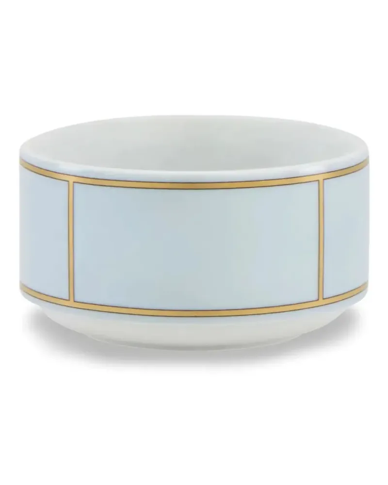 Ginori 1735 Diva Obstschale mit goldfarbenem Besatz - Blau Blau