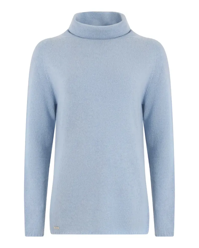 MOORER Roxy-Pkt Rollkragenpullover mit Raglanärmeln - Blau Blau