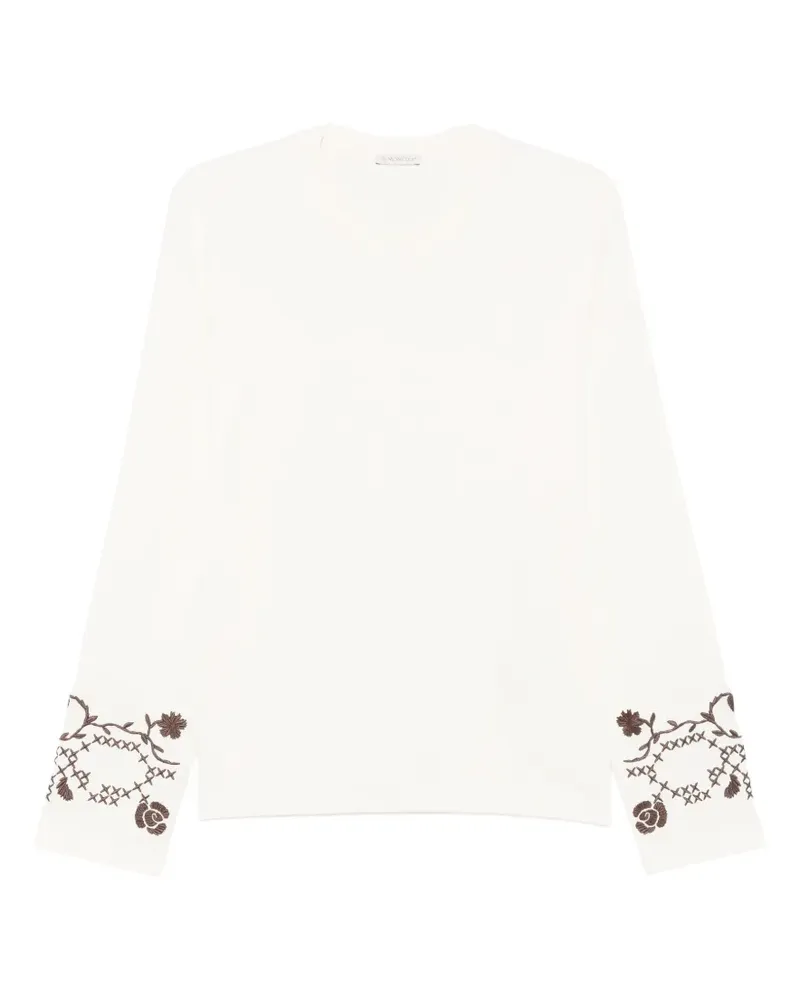 Moncler Langarmshirt mit Stickerei - Nude Nude
