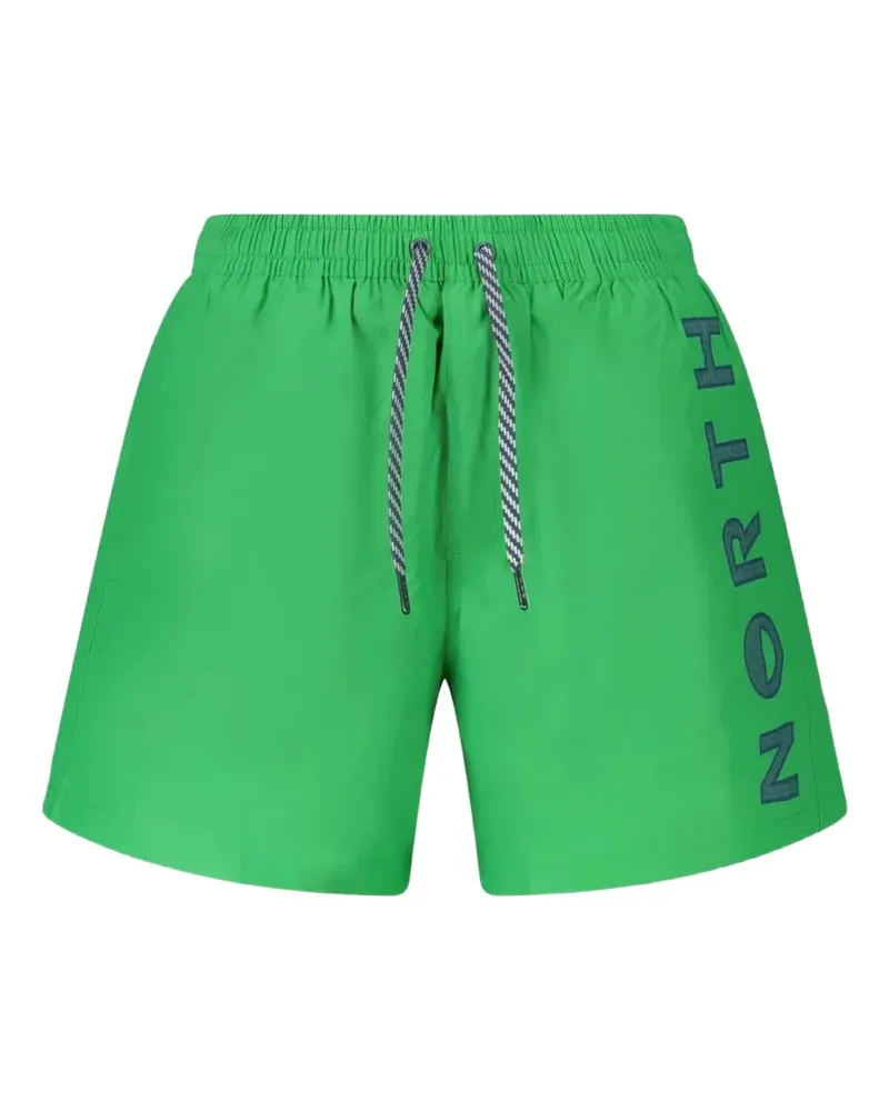 North Sails logo-print drawstring swim shorts - Grün Grün