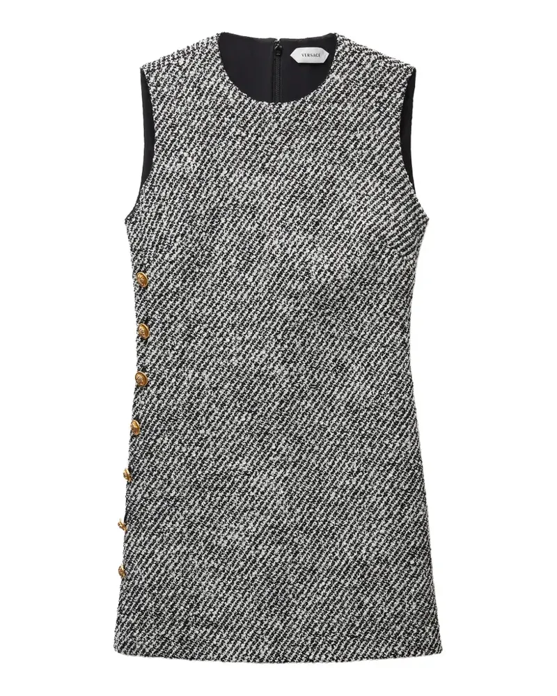 Versace Minikleid aus Bouclé - Grau Grau