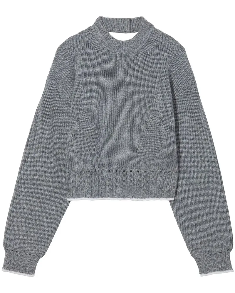 Proenza Schouler Cashfeel Pullover mit Cut-Out - Grau Grau