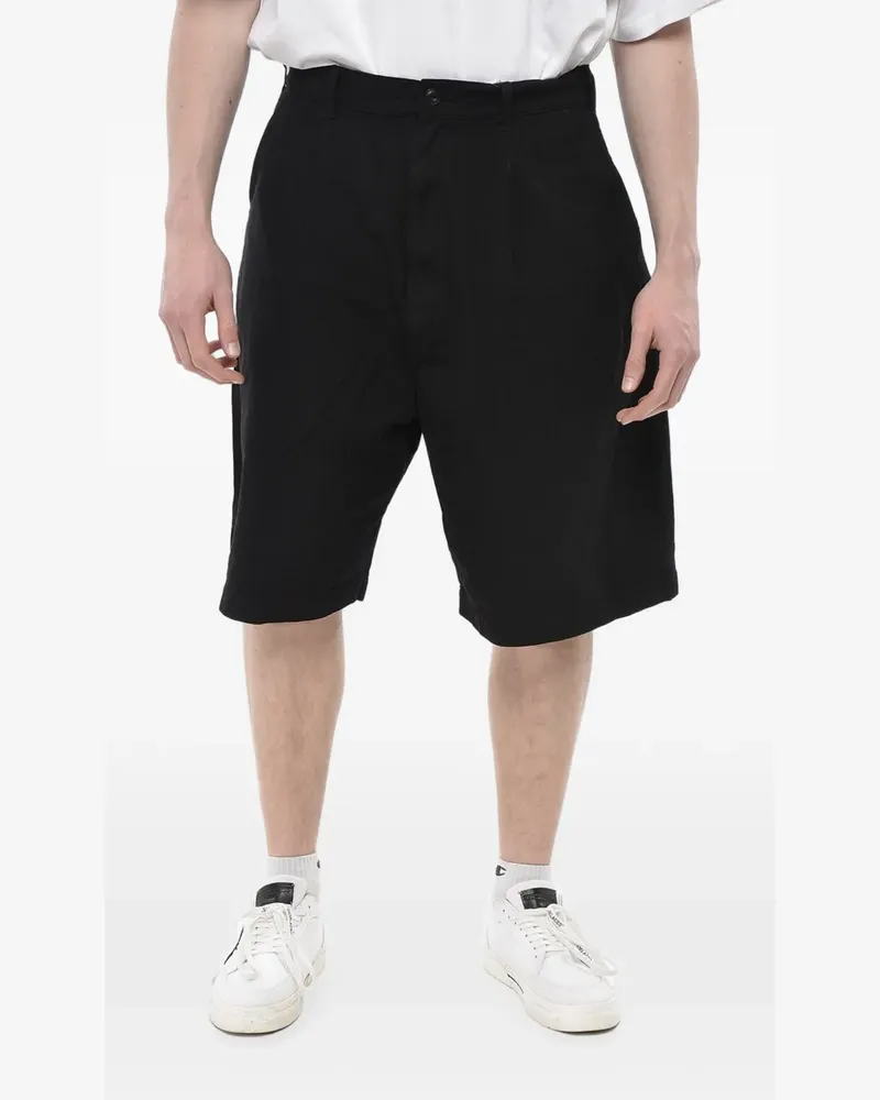 Junya Watanabe pleated knee-length shorts - Schwarz Schwarz