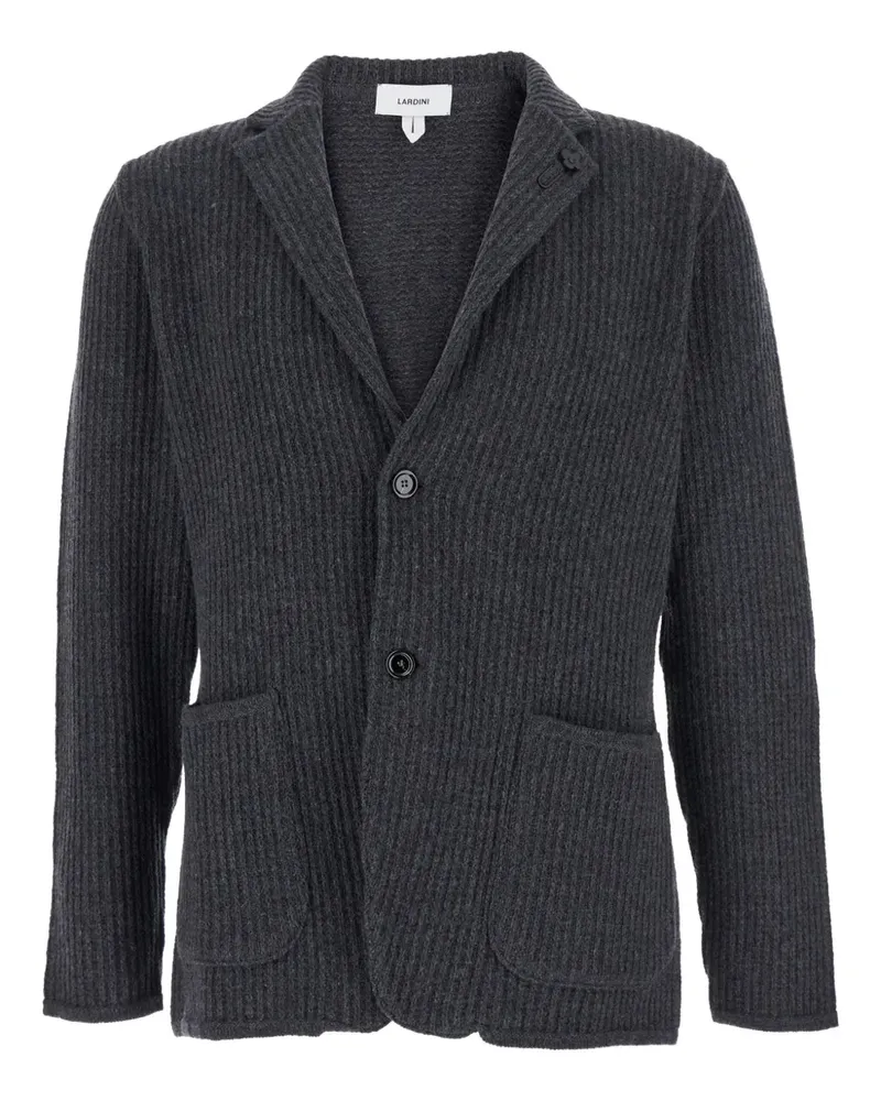 LARDINI Gerippter Cardigan mit zwei Knöpfen - Grau Grau