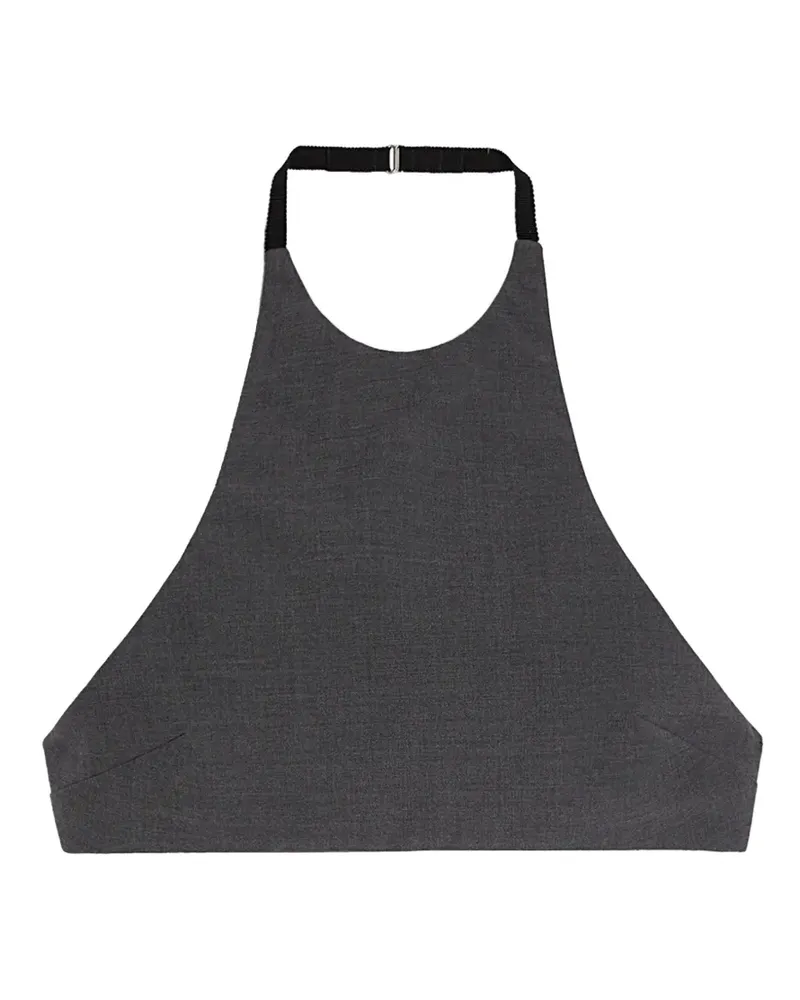 Jil Sander Neckholder-Top aus Popeline - Grau Grau