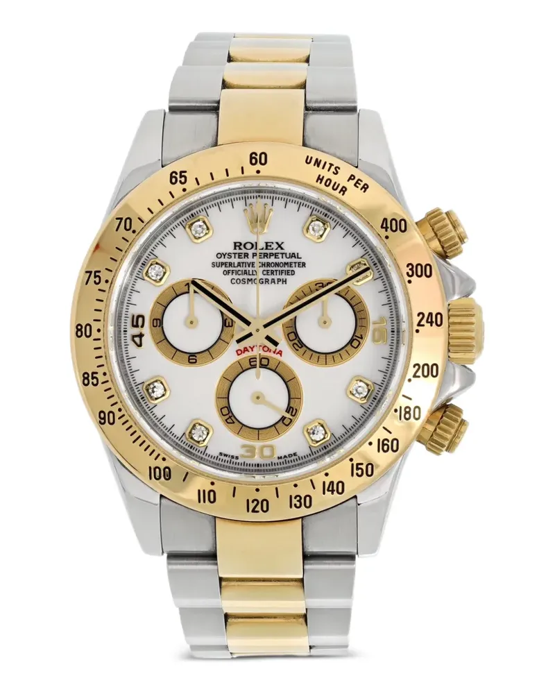 Rolex Steel Diamond 40mm Daytona watch - Weiß Weiß