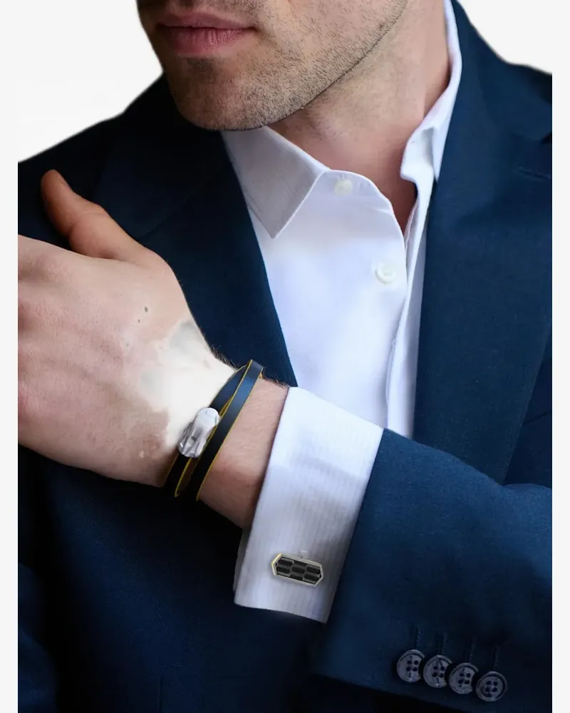 Tateossian honeycomb-pattern cufflinks - Grau Grau