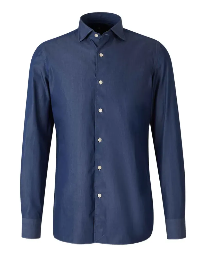 Luigi Borrelli Klassisches Hemd - Blau Blau