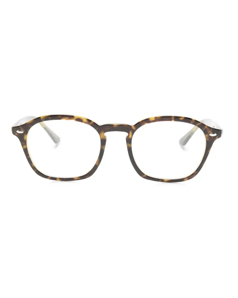 Ray Ban Geometrische Brille in Schildpattoptik - Grün Grün