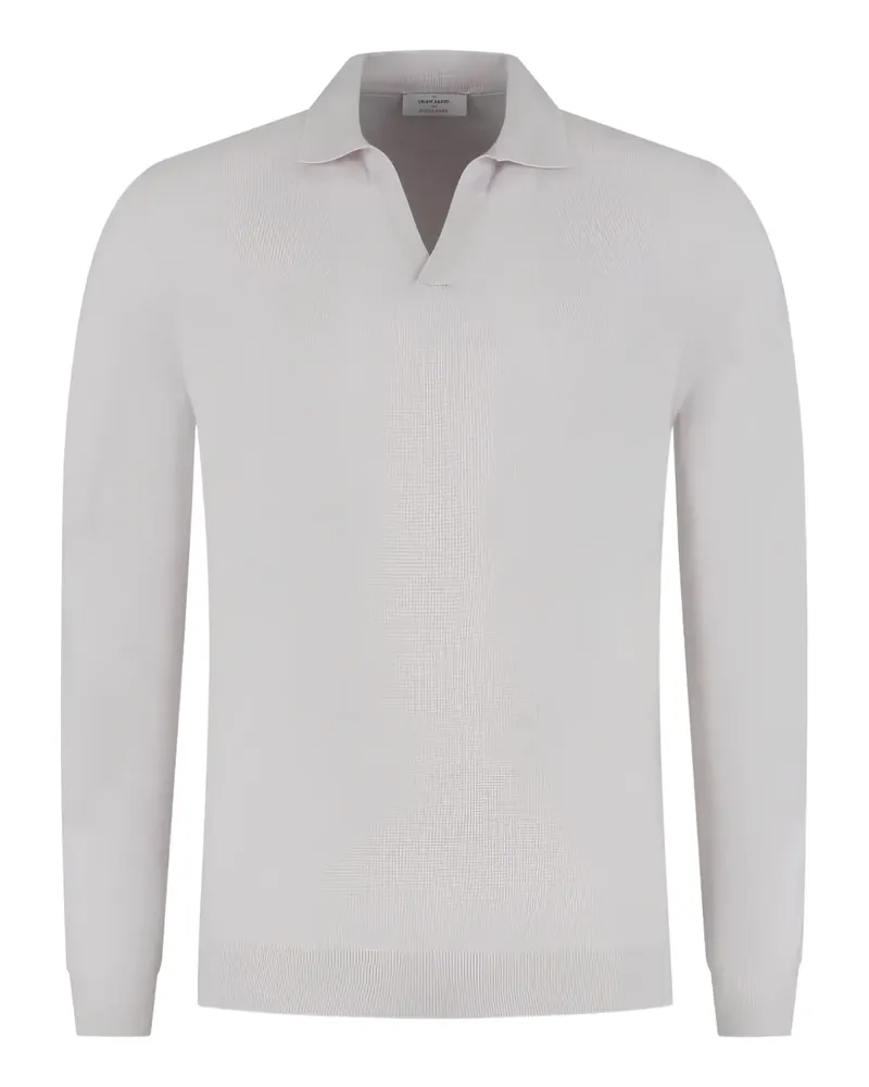 Gran Sasso Langärmeliges Poloshirt - Grau Grau