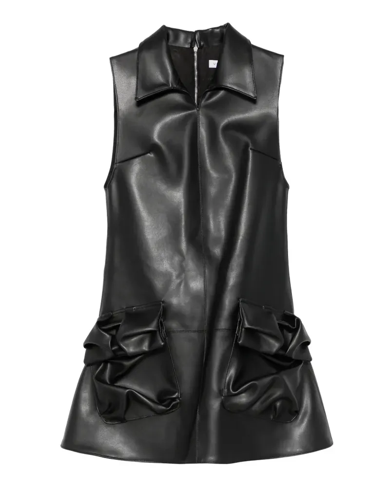 Viktor & Rolf Ärmelloses Minikleid mit drapierter Tasche - Schwarz Schwarz