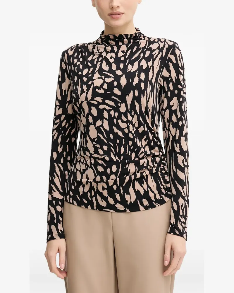 Joseph Ribkoff printed ruched blouse - Schwarz Schwarz