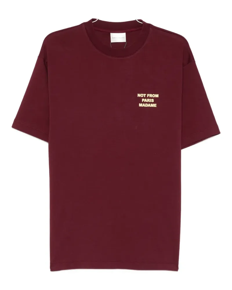 Drôle de Monsieur T-Shirt mit Logo-Detail - Rot Rot