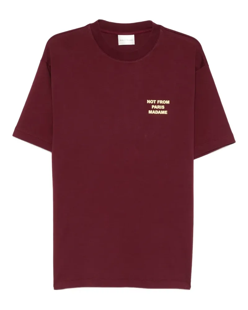 Drôle de Monsieur T-Shirt mit Logo-Detail - Rot Rot