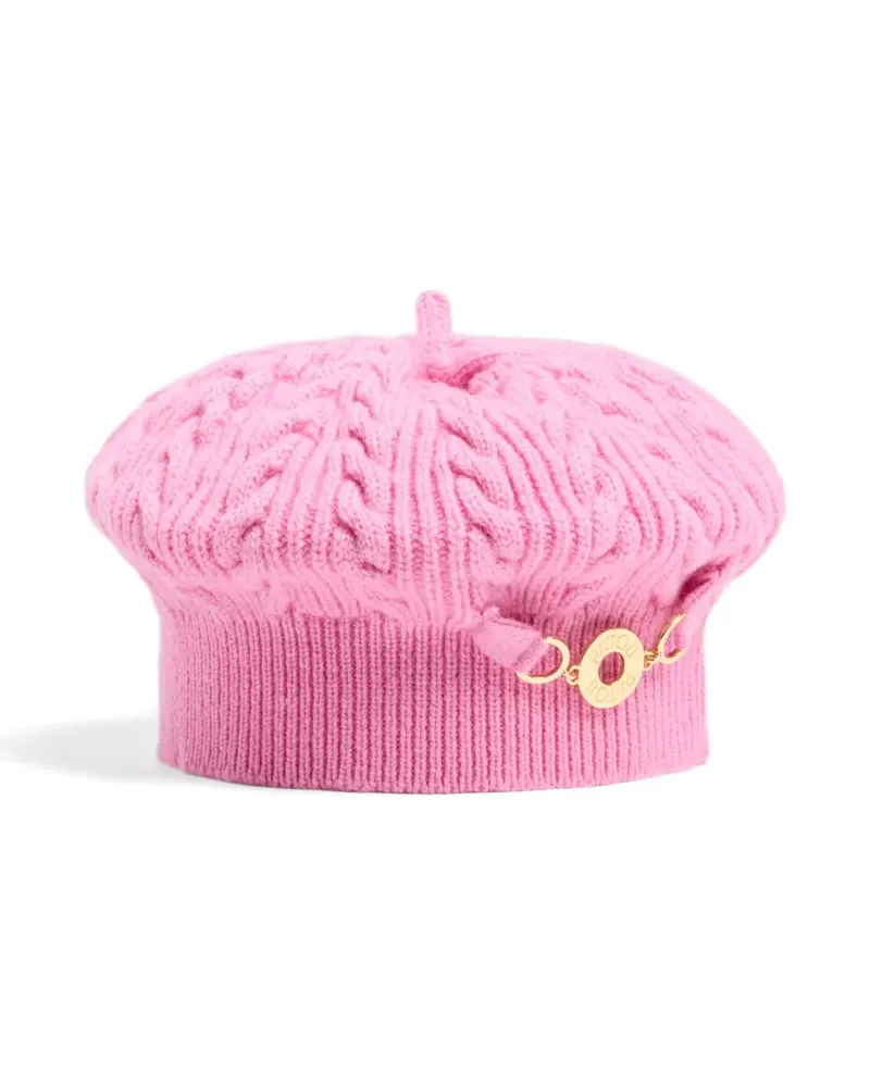 Patou Baskenmütze mit Zopfmuster - Rosa Rosa